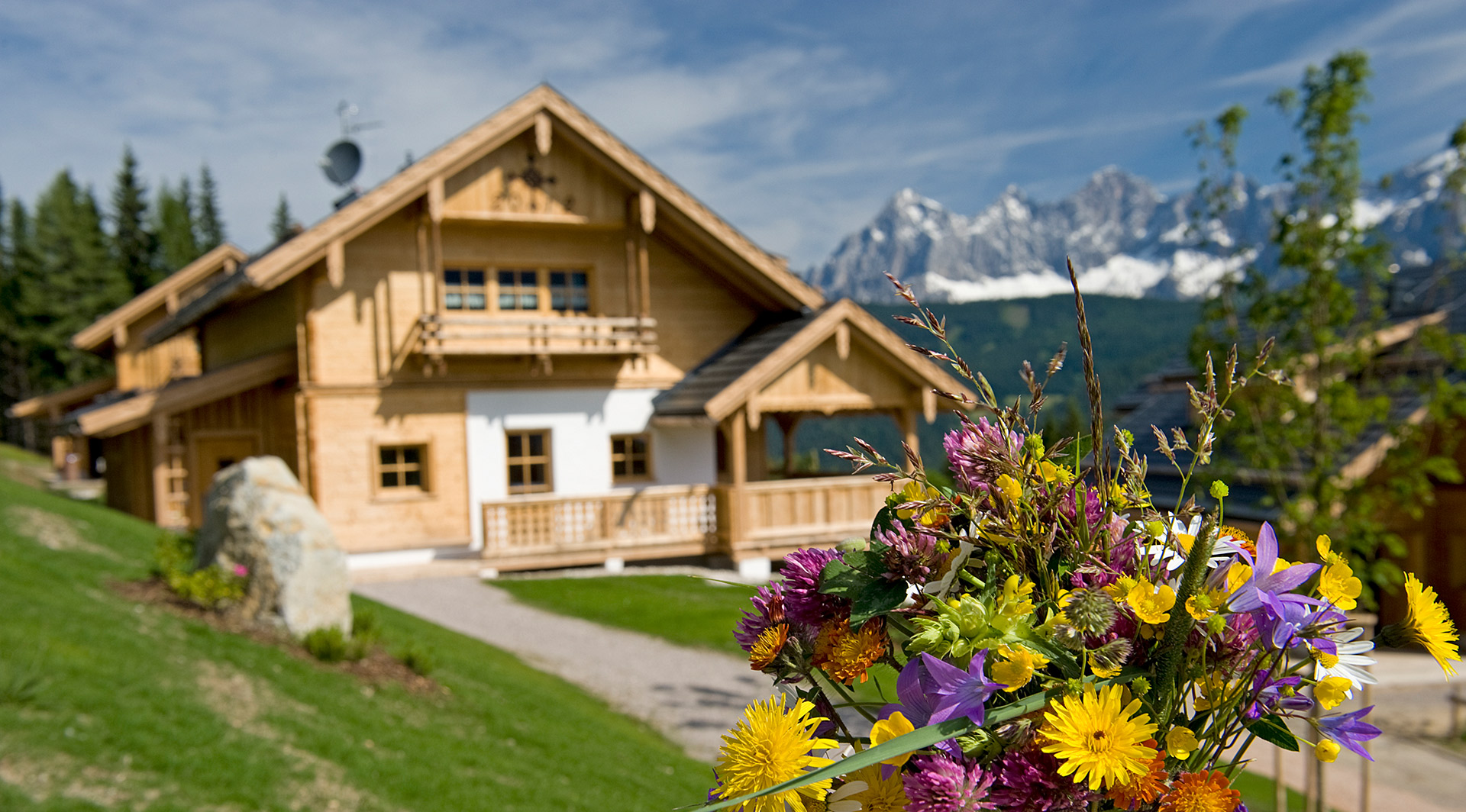 Almdorf Reiteralm Sommerurlaub Chalets Almhütten Schladming Dachstein